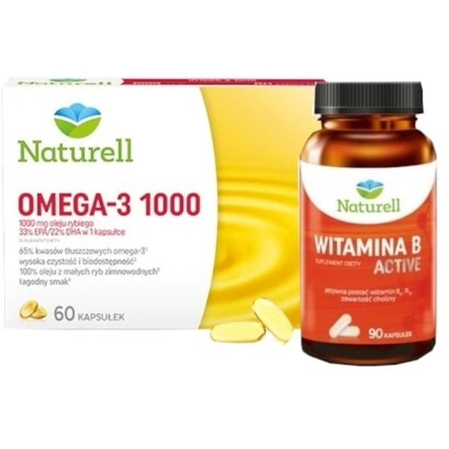 NATURELL Omega-3 1000 60 cápsulas + NATURELL Vitamina B ...