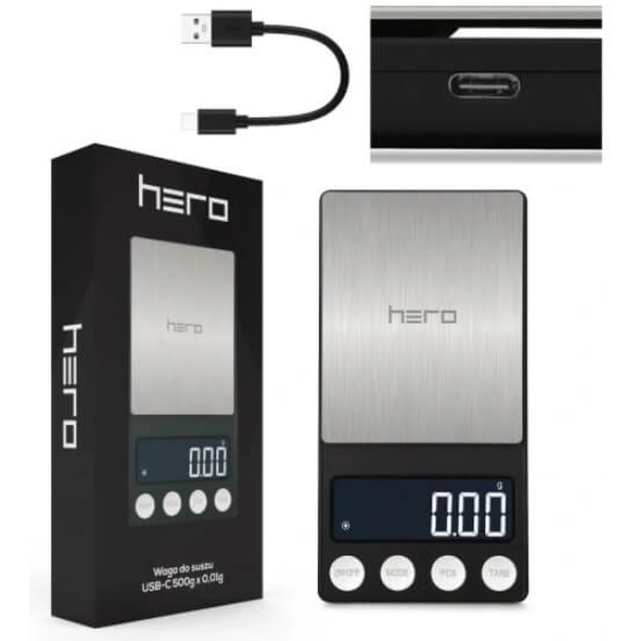 Hero cannabis dried weight 500gx0.04g USB-C 1 piece