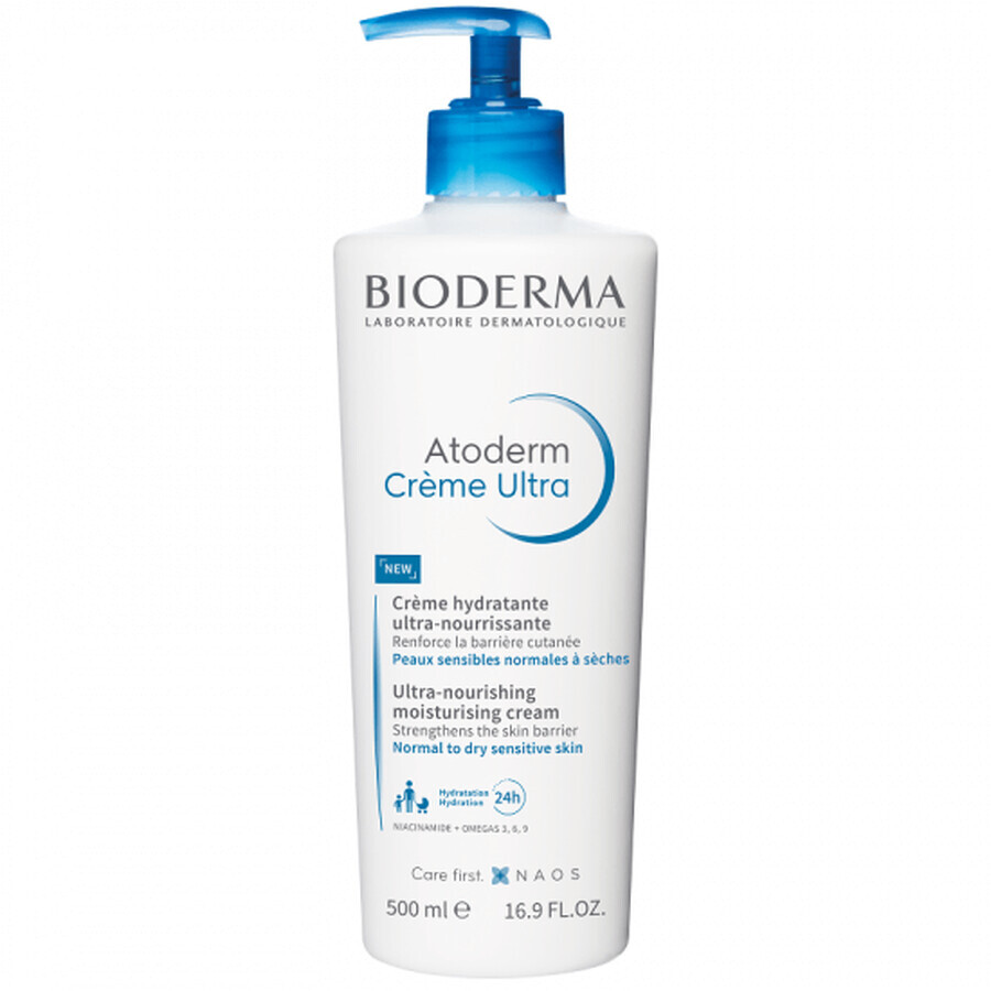 Bioderma Atoderm Crème Ultra Hydratante, 500 ml 