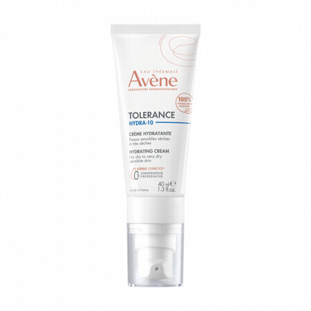 Tolerance Hydra 10 Hydratant pour peaux sèches, 40 ml, Avène