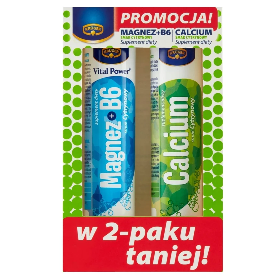 Kruger Vital Power Zestaw Magnez B6 20 tabletek musujących+ ...: ceny i cechy