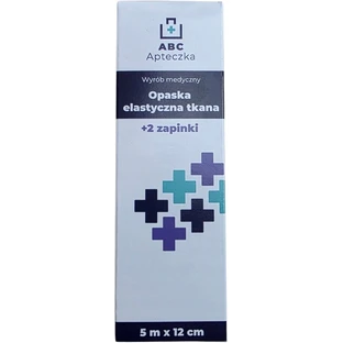 ABC Erste-Hilfe-Kit Geflochtene elastische Binde 2 Verschlüsse 5 m x 12 cm ...