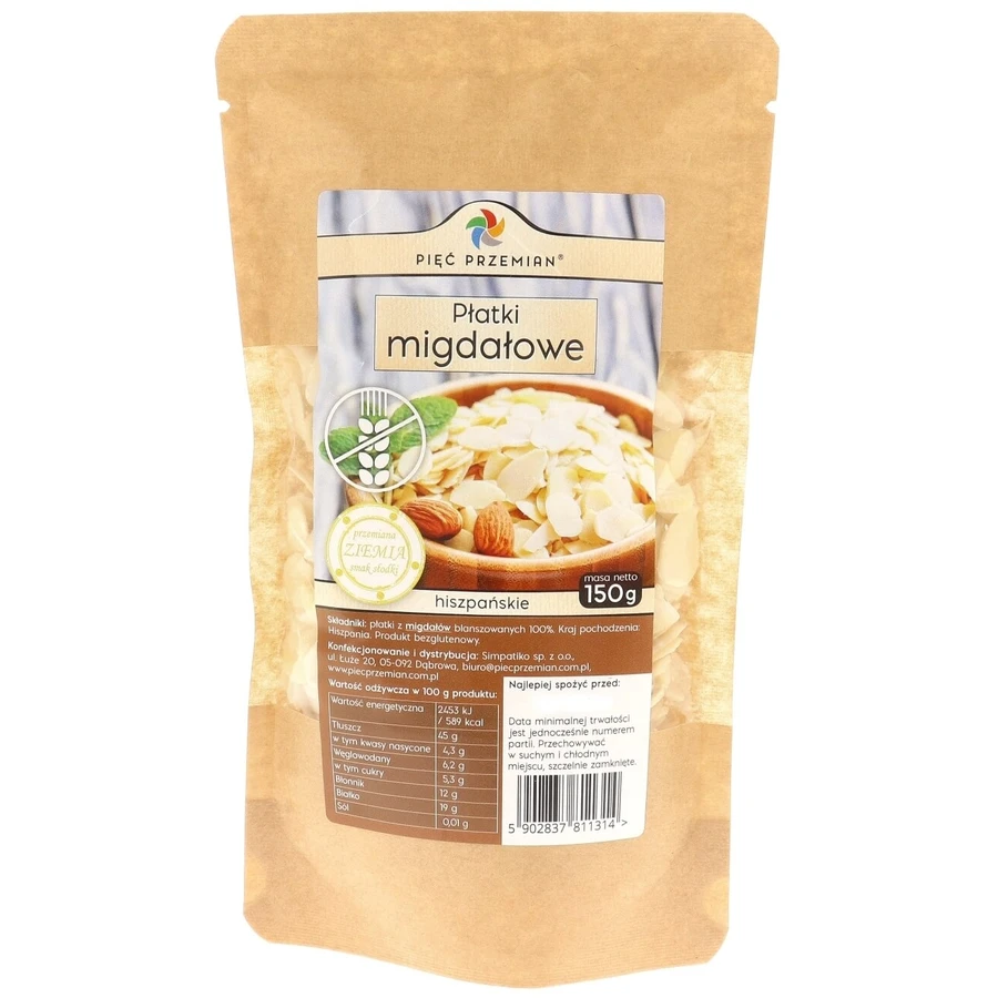 Cinco Transformaciones Copos de Almendra Blanqueados 150 g