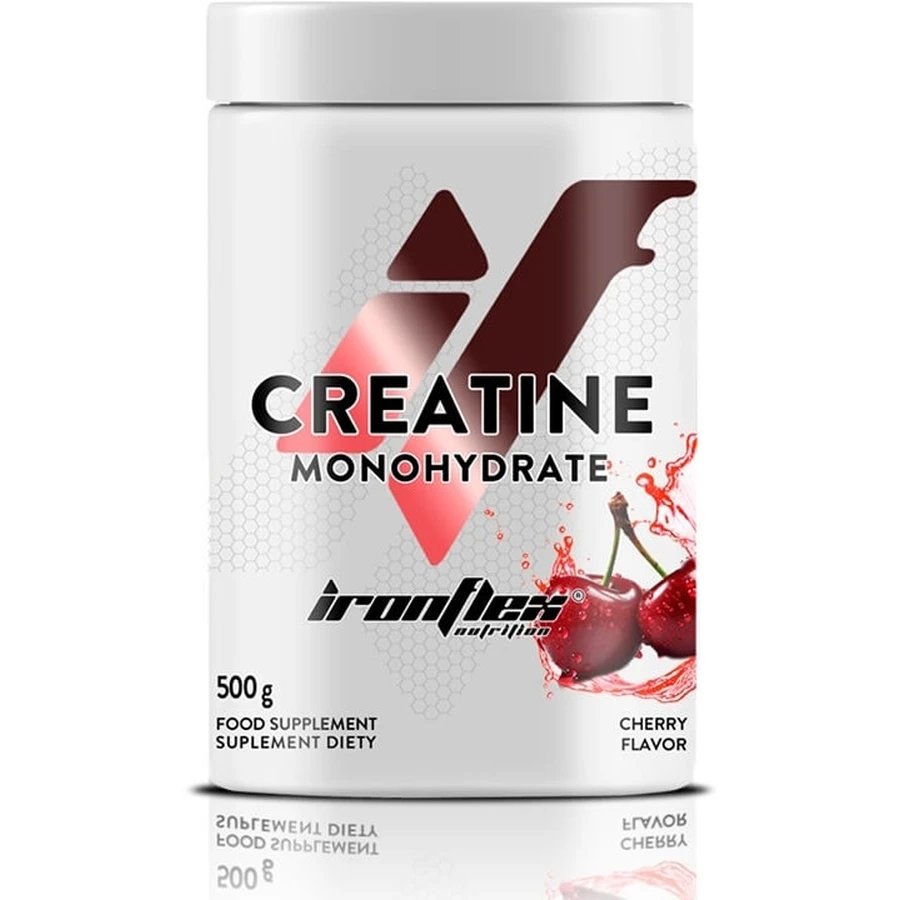 IronFlex Creatină monohidrat Cherry 500g