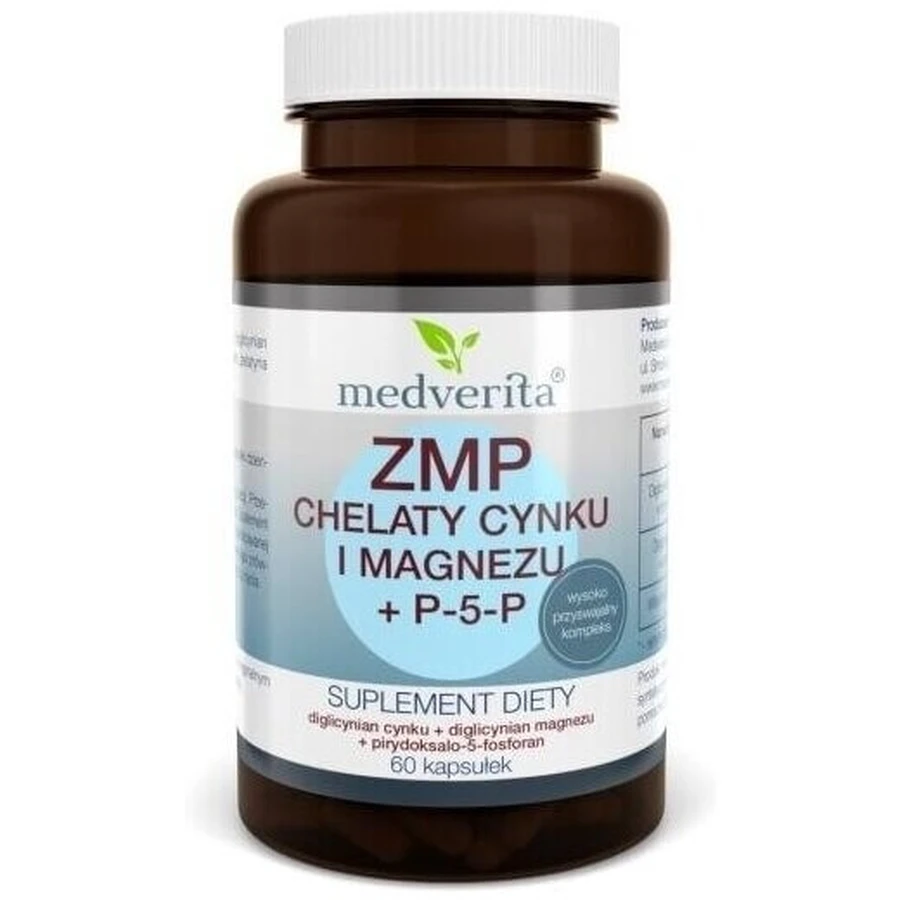 Medverita ZMP chélates de zinc et de magnésium + P-5-P 120 gélules