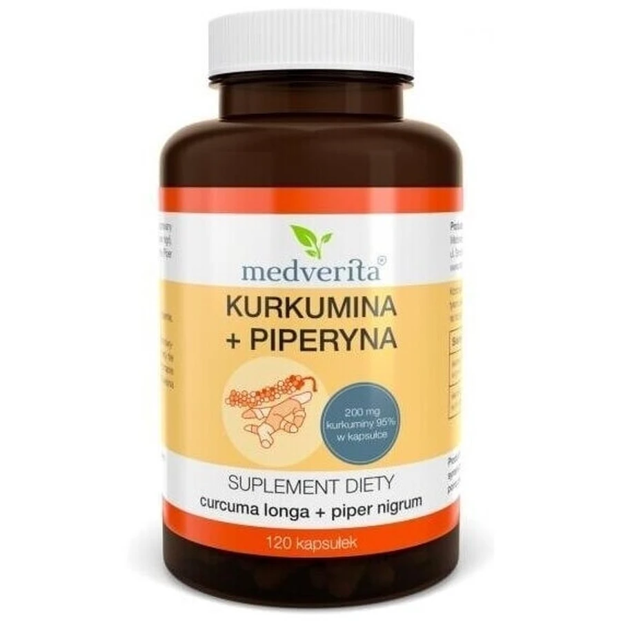 Medverita Curcumin + Piperine 120 capsules