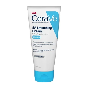 Cerave | SA Smoothing Cream Feuchtigkeitsspendende & feuchtigkeitsspendende Creme Exfoliating Cream with 10% Urea for Dry Skin | 177ml