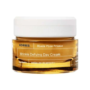 Korres | Black Pine Primus Wrinkle Defying Day Cream Cremă de zi pentru tineret pentru netezirea și combaterea ridurilor. Elasticitate | 40ml