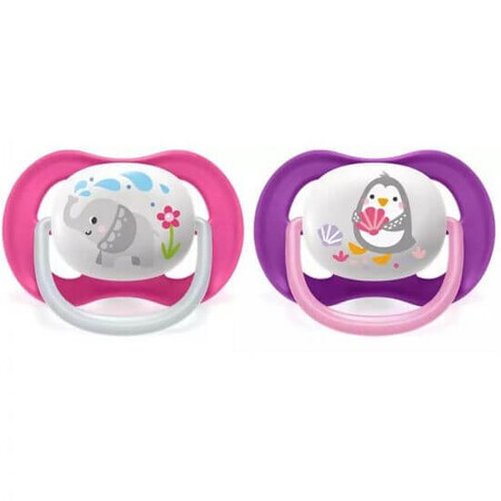 Sucettes Philips Avent Ultra Air, 6-18 mois, rose et violet SCF080/08, Philips