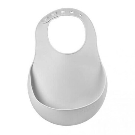 Silicone bib, Light Grey, Beaba