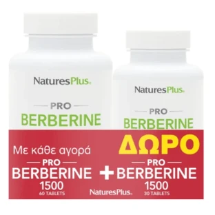 Natures Plus | Promo Pro Berberine 1500mg , 60 &amp; 30 Tablets | 1set