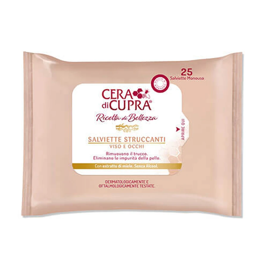 Cera di Cupra | Toallitas Desmaquillantes para Rostro y Cuidado Facial 25pcs | 25pcs