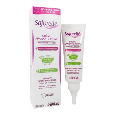 Crème apaisante à la bardane et à l'allantoïne Saforelle, 40 ml, Laboratoires Iprad