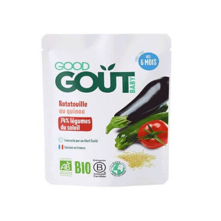 Alimento bio ratatouille con quinoa, +6 mesi, 190 gr, Buona Gotta