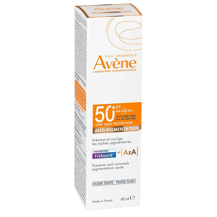 Avène | Eau Thermale Fluide Anti-Pigmentation SPF50+ Loción Solar Anti-Pigmentación SPF50+ con Color | 40ml