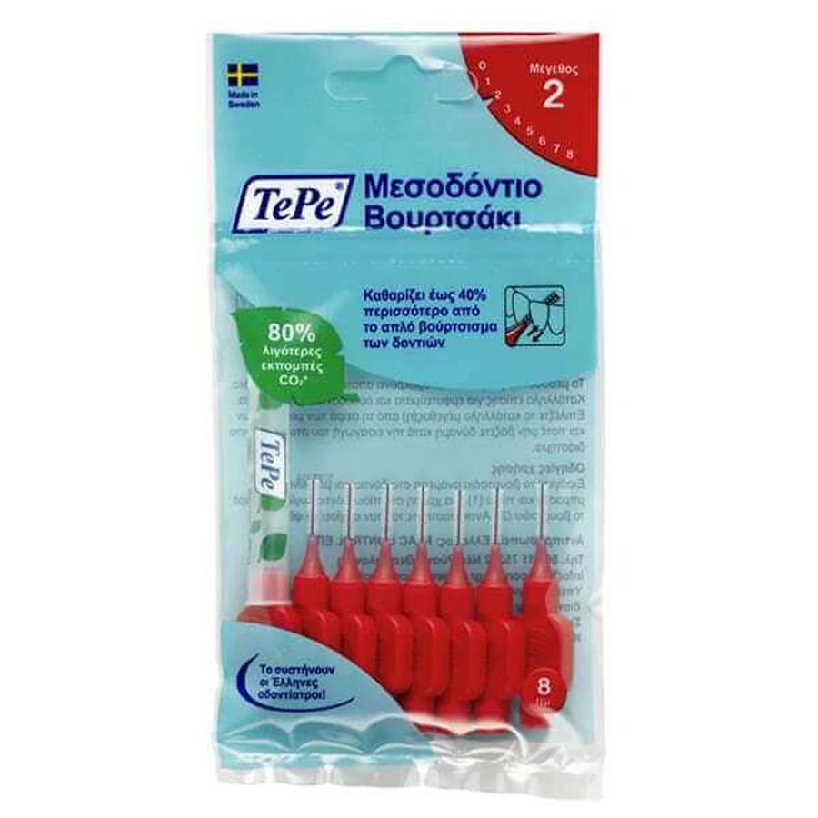 TEPE Middles Pinceles 0,5MM Rojo 8 uds.