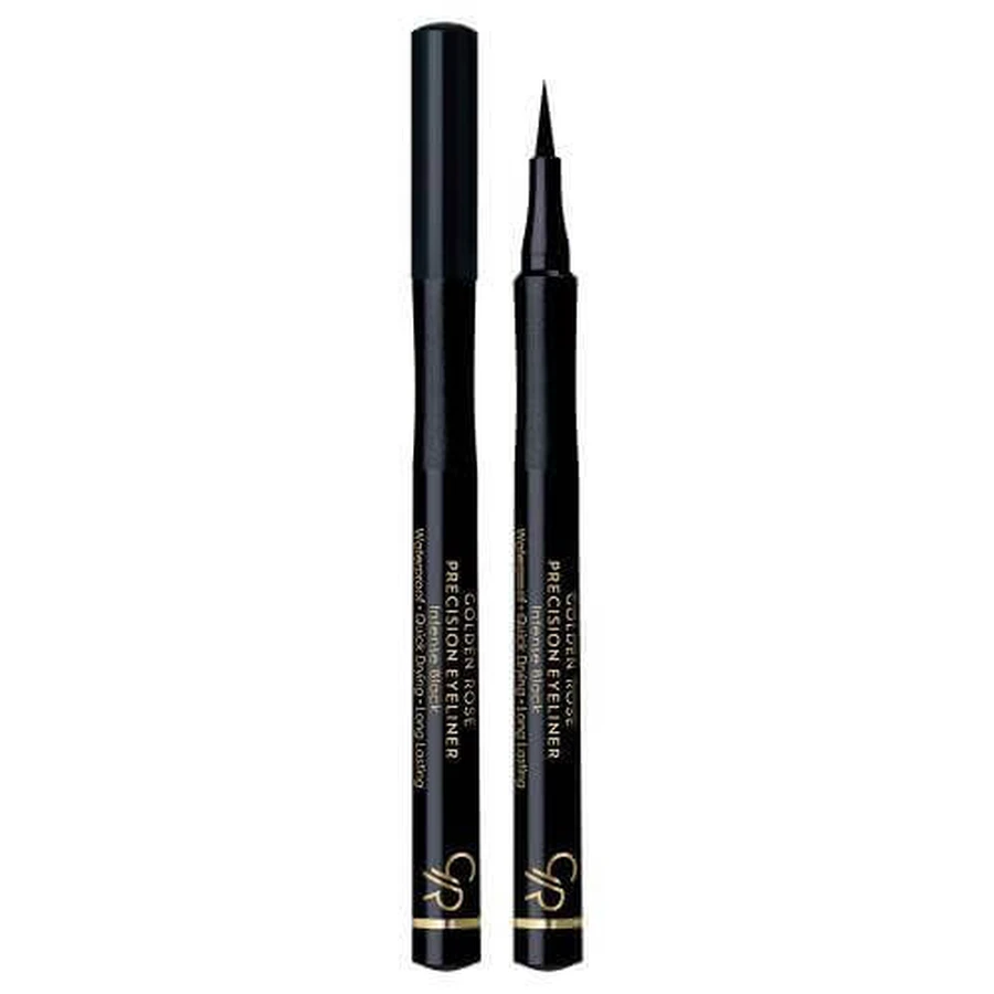 GOLDEN ROSE Precision Eyeliner Creion de ochi negru intens 1ml