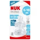 NUK First Choice Plus Silikon-Sauger Flow Control ( 6-18 Monate) 2 Stück.