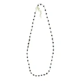 FARMA BIJOUX Vergoldete subcollective Halskette mit schwarzen Steinen 45/50cm