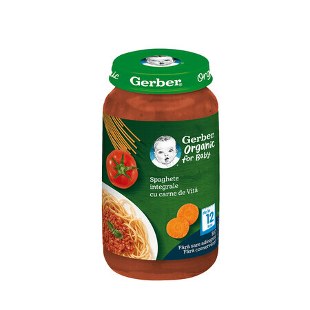 Biologische runderspaghettipuree, 250 gr, Gerber