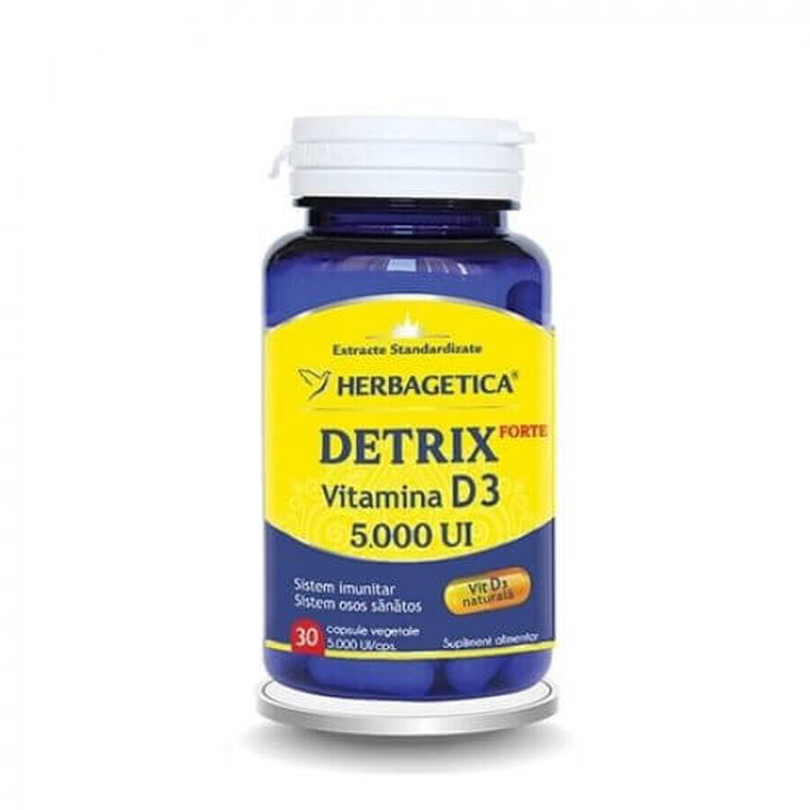 Detrix Forte Vitamin D3 5000IU, 30 Kapseln, Herbagetica