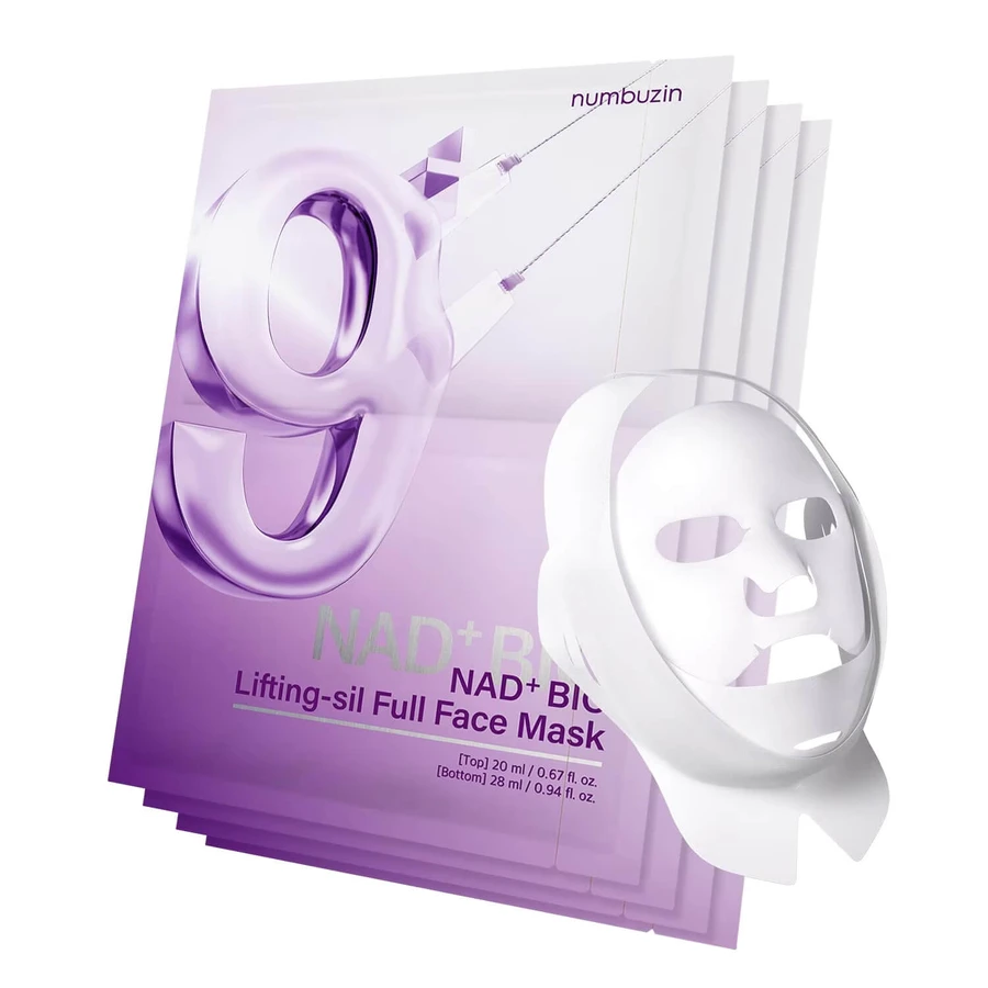 Numbuzin - Nr. 9 NAD+ BIO Lifting-sil Vollgesichtsmasken-Set, 4 Stück
