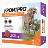 FrontPro 136 mg comprimidos masticables contra pulgas y garrapatas para perros de 25-50 kg - 3 comprimidos