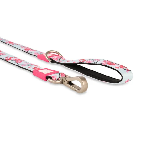 MAX & MOLLY Cherry Bloom, guinzaglio per cani, poliestere, blu e rosa, M(1,2m x 2cm)