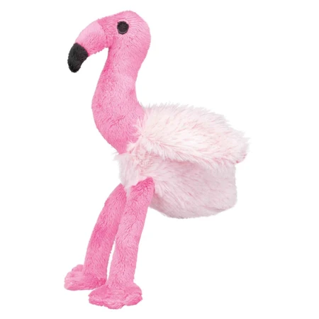 Trixie, flamingo dog toy, with sound, plush, 35cm, multicolor