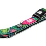 MAX & MOLLY Smart ID Tropical, Hundehalsband, verstellbar, Polyester, multicolor grün, Dreizackschnalle, M(34-55 x 2cm)