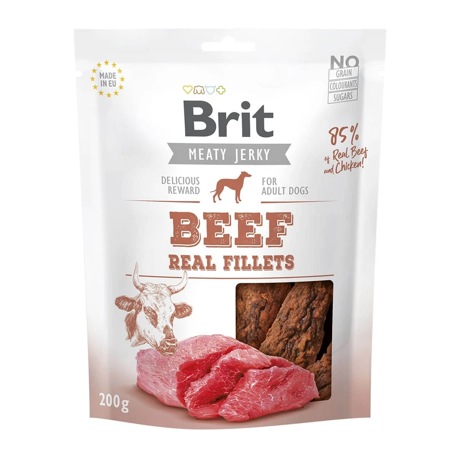 BRIT Jerky Jerky Beef Fillets, dog treats, dehydrated Beef Fillet, 200g