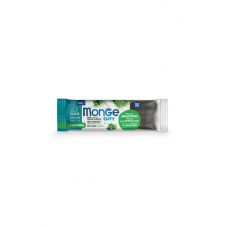 MONGE MONGE Gift Training Spirulina Meat Bars, XS-XL, Ente und Spirulina, funktioneller getreidefreier Belohnungsbeutel für Hunde, 40g
