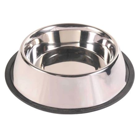 TRIXIE, hondenbak, rond, anti-slip, roestvrij staal, zilver, L-XL(2.8l, ⌀32cm)
