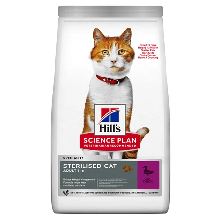 HILL'S SCIENCE PLAN Adult Sterilized, Eend, droogvoer voor gesteriliseerde katten, 1,5kg