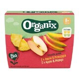 Purea bio ecologica con mela, ananas e mango, +8 mesi, 400 gr, Organix