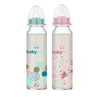 Decorated glass bottle, 0-24 months, 240 ml, BabyNova