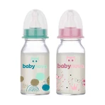 Glazen gedecoreerde fles, 0-24 maanden, 120 ml, BabyNova