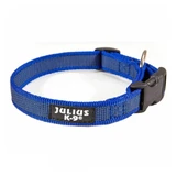 JULIUS-K9 Color & Gray, verstelbare halsband met handvat honden, nylon, 25mm x 39-45cm, blauw