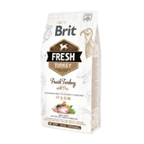 BRIT Fresh Fit & Slim Adult S-XL, Pavo con guisantes, alimento seco bajo en cereales para perros, control de peso, 2,5kg