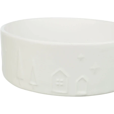 TRIXIE Christmas, miska dla psa, okrągła, ceramiczna, biała, 0.8l, ⌀16cm: ceny i cechy
