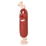 TRIXIE, hondenworstje, plastic met touwtje, 11cm, bruin