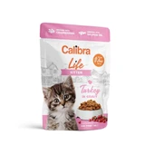 CALIBRA Life Kitten, Pavo, sobre de comida húmeda sin cereales para gatos junior, (en salsa), 85g