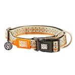 MAX & MOLLY Smart ID Identificación étnica, collar para perro, ajustable, poliéster, beige, hebilla tridente, M(34-55 x 2cm)