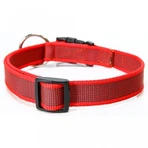 JULIUS-K9 Color & Gray, collier réglable avec poignée chiens, nylon, 25mm x 39-45cm, rouge