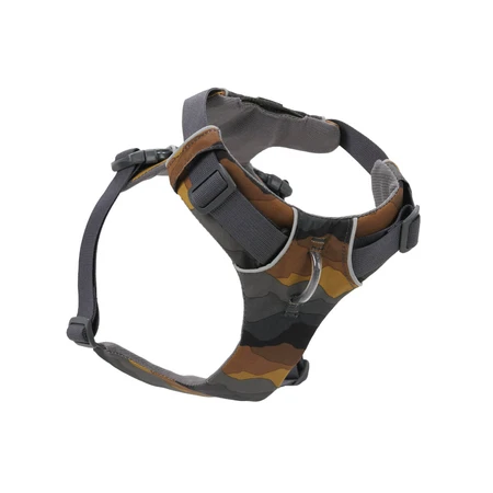 RUFFWEAR Front Rage Moonlight Mountains, ham prindere dublă(piept&spate) dresaj câini, ajustabil, reflectorizant, maro și gri, L-XL(81-107cm)