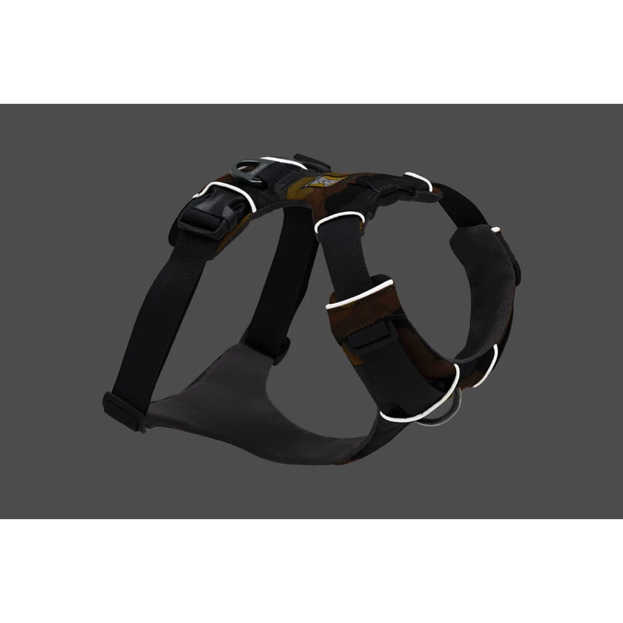 RUFFWEAR Front Rage Moonlight Mountains, ham prindere dublă(piept&spate) dresaj câini, ajustabil, reflectorizant, maro și gri, L-XL(81-107cm)