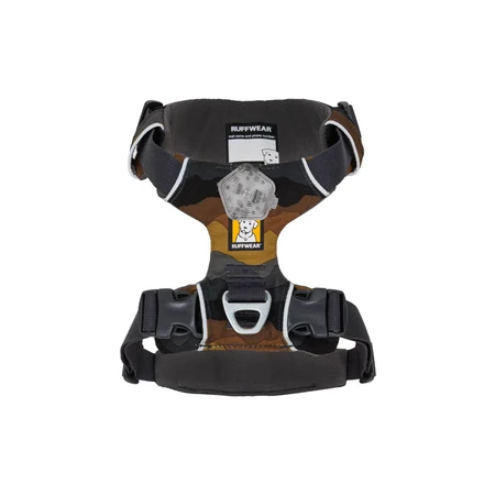 RUFFWEAR Front Rage Moonlight Mountains, ham prindere dublă(piept&spate) dresaj câini, ajustabil, reflectorizant, maro și gri, L-XL(81-107cm)