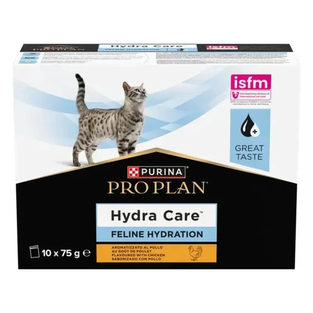 PURINA Pro Plan Hydra Care, Poulet, sachet de nourriture humide pour chats, système urinaire, (garniture), 75g x 10pcs