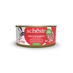 SCHESIR, Thon et crevettes, nourriture humide en conserve pour chats, (en aspic), 140g