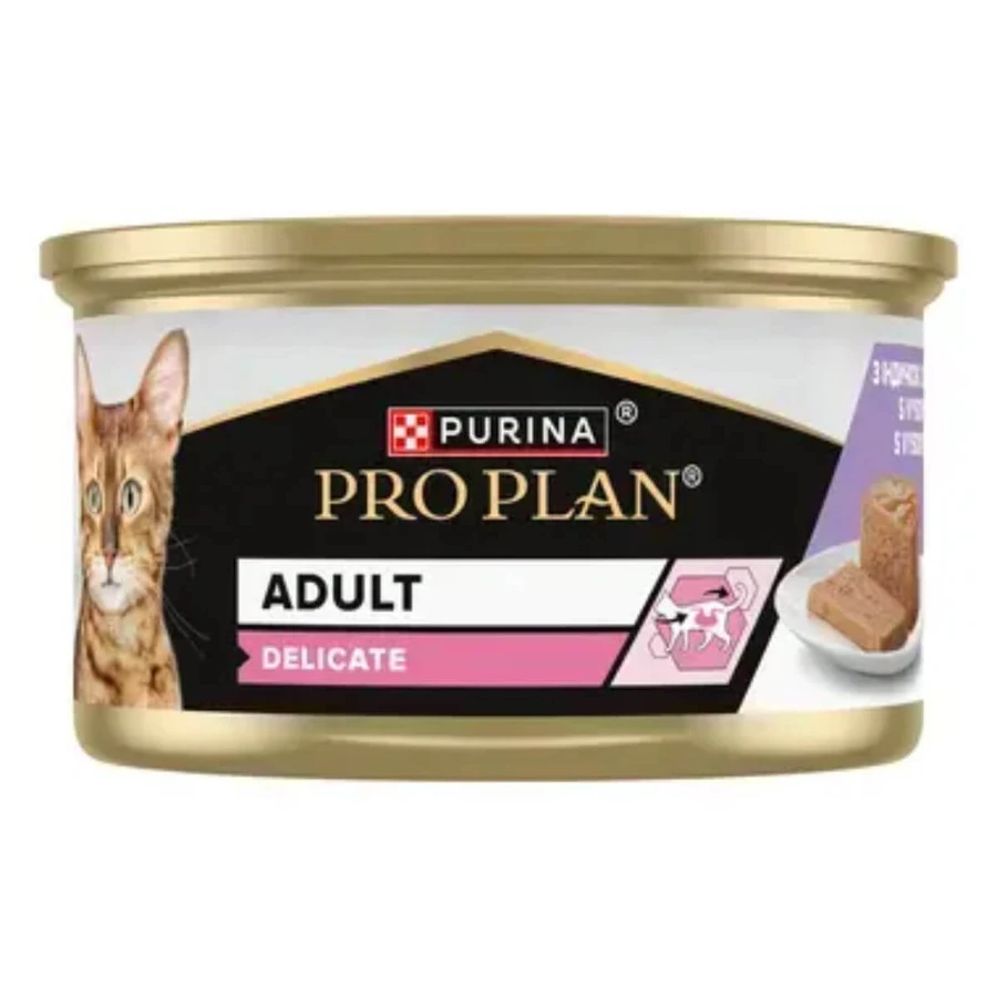 PURINA Pro Plan Delicate Digestion, Indyk, mokra karma w puszce dla kotów, układ trawienny, (pasztet), 85g: ceny i cechy